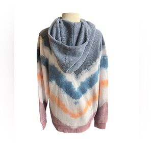 Feat Large Blanket blend blue tie dye hoodie